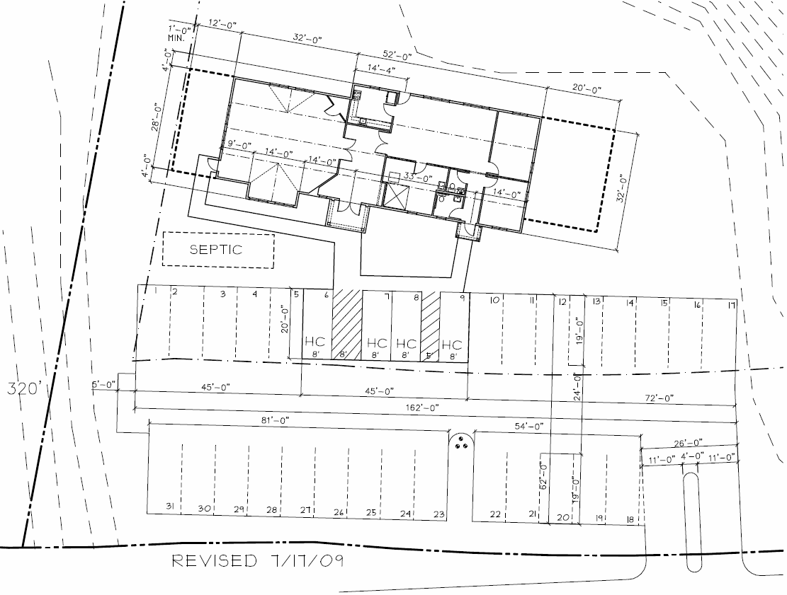 Site Plan for Concord Friends Meetinghouse